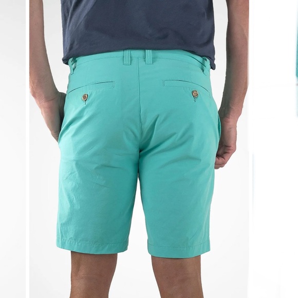 Taylor Vintage Turquoise Hybrid 9" Drawstring Men Stretch Walking Short Size 42 - Picture 2 of 13